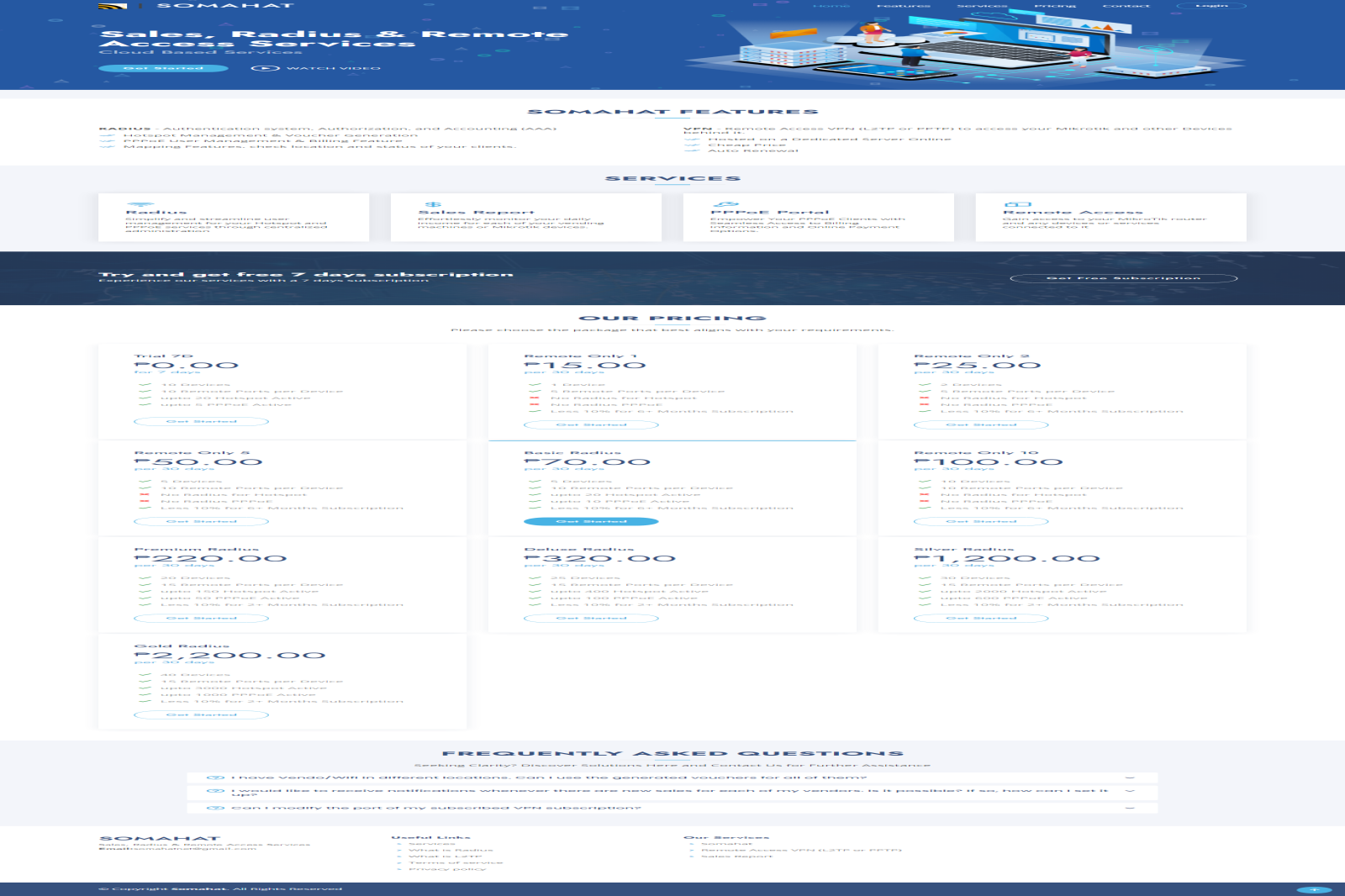 FreeRADIUS Application